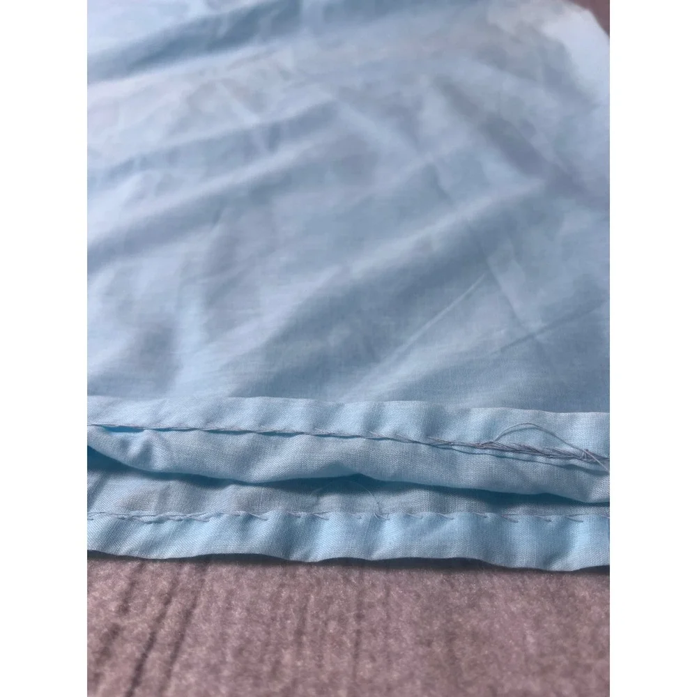 Montgomery Ward Vintage Light Blue Embroidered Nightgown Maxi‎ Dress Size Large